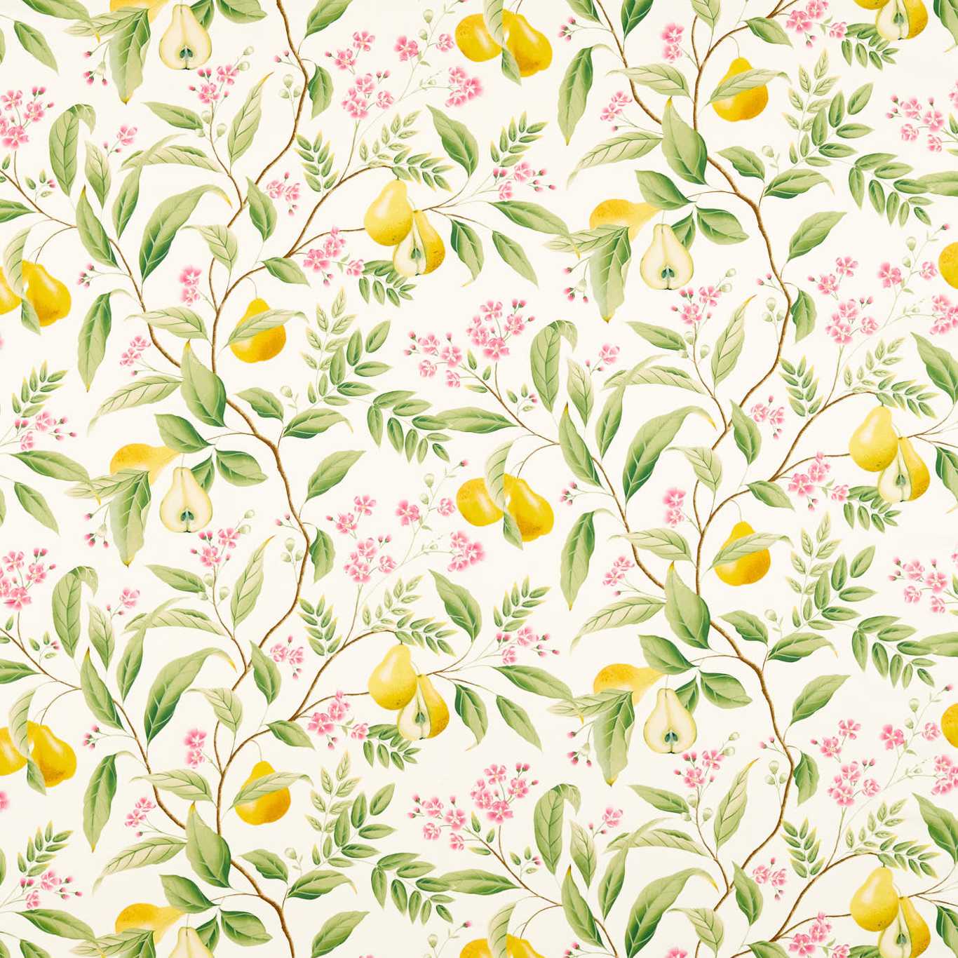 Marie Fig leaf/Honey/Blossom Fabric By Harlequin x Diane Hill