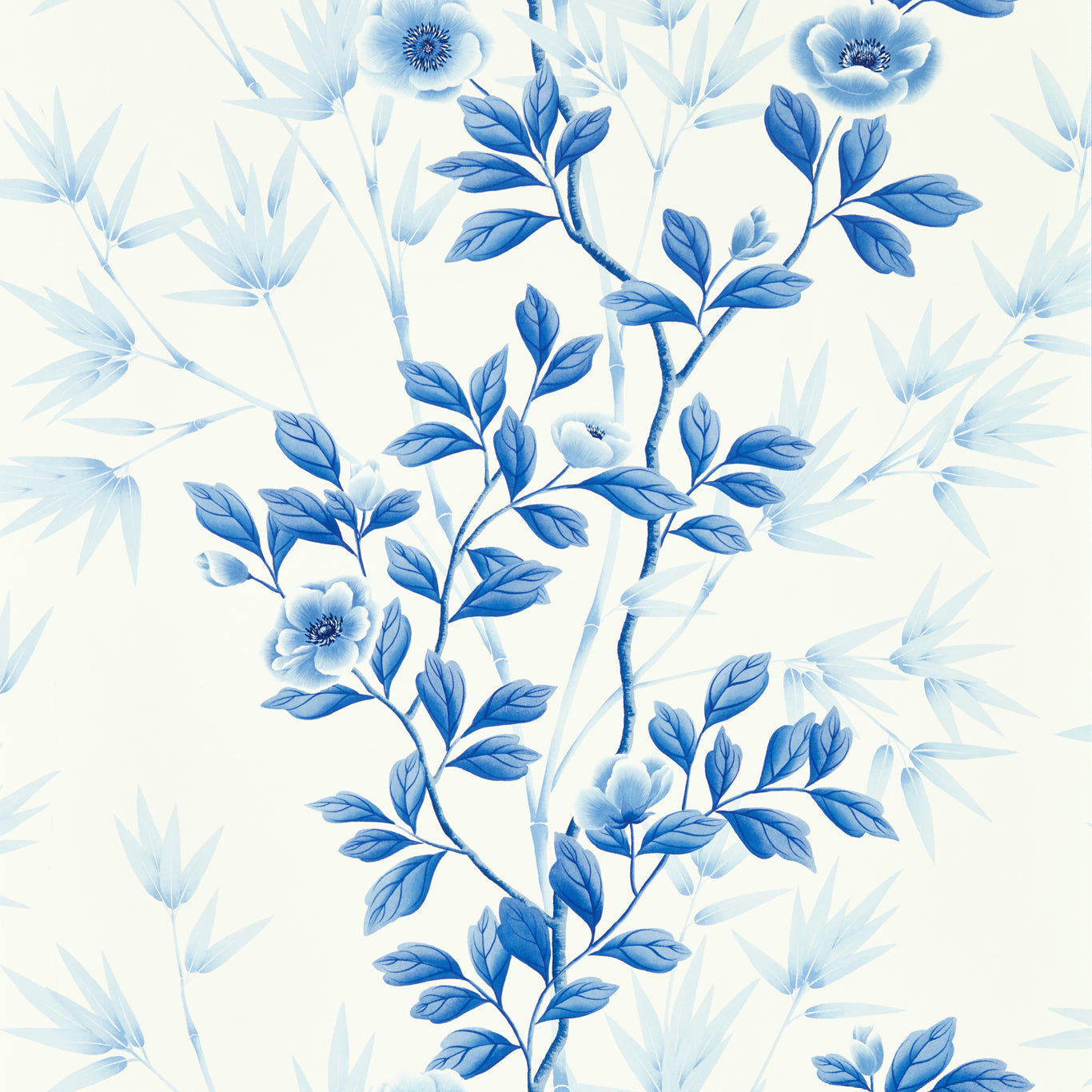 Lady Alford Porcelain / China Blue Wallpaper HDHW112898 by Harlequin