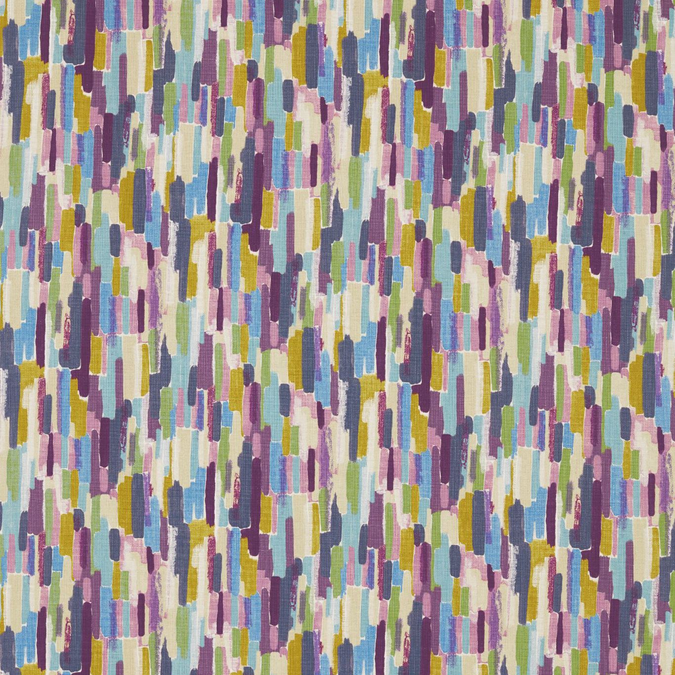 Trattino Heather/Grape/Mustard Fabric By Harlequin