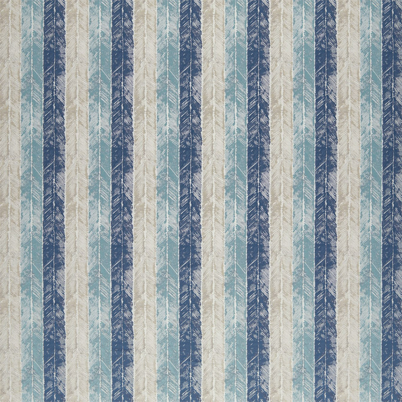 Walchia Indigo/Sky/Shell Fabric By Harlequin