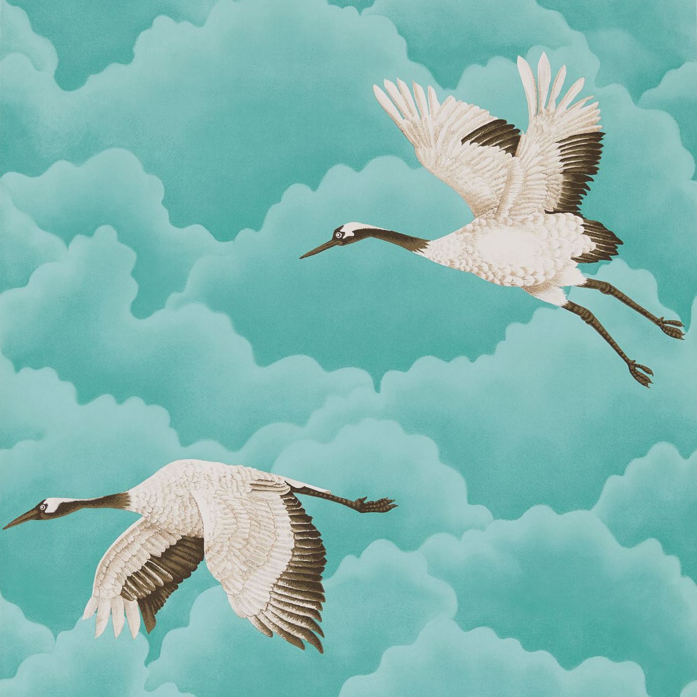 Cranes In Flight Marine Wallpaper HGAT111234 by Harlequin