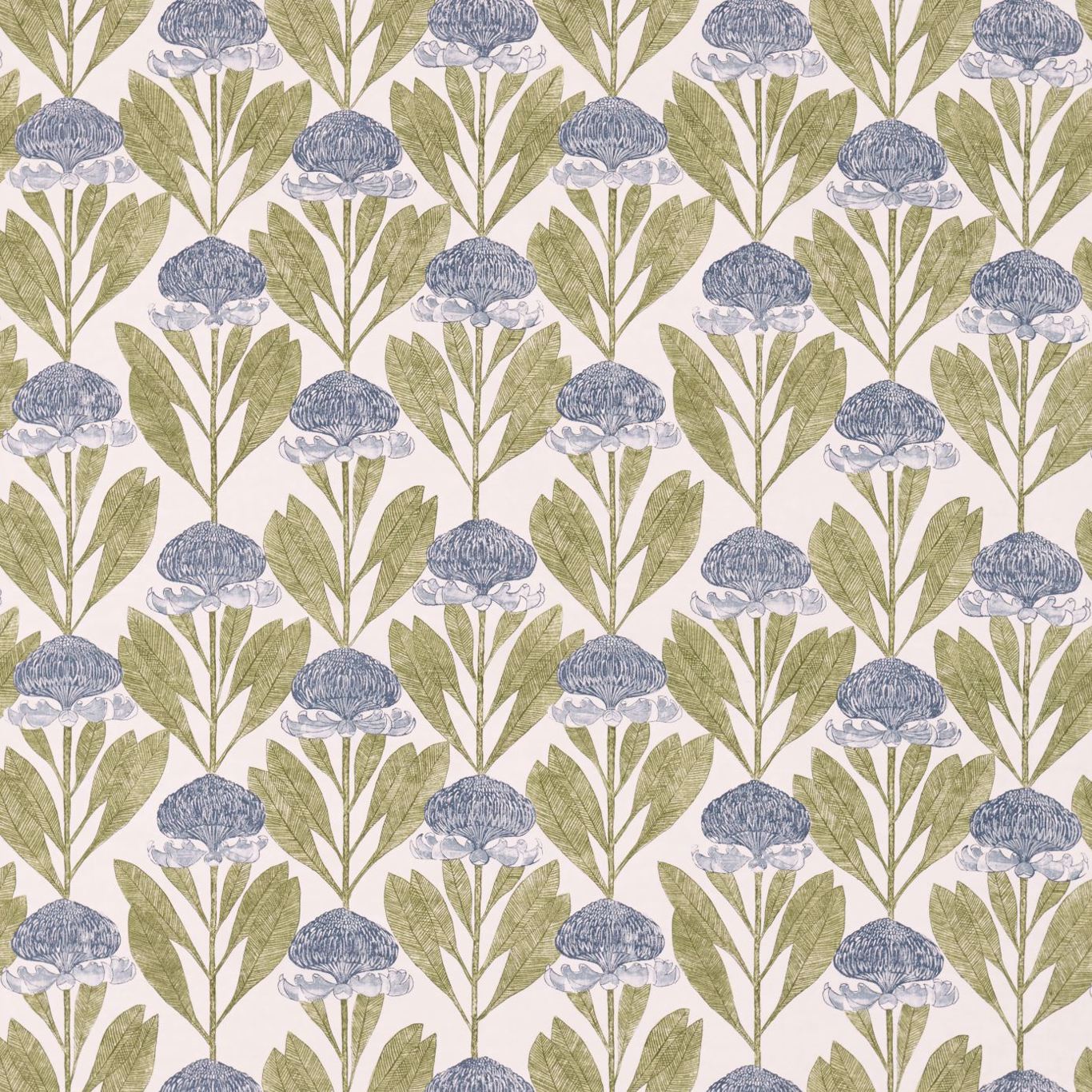 Protea Harbour Grey/Linden Fabric By Harlequin