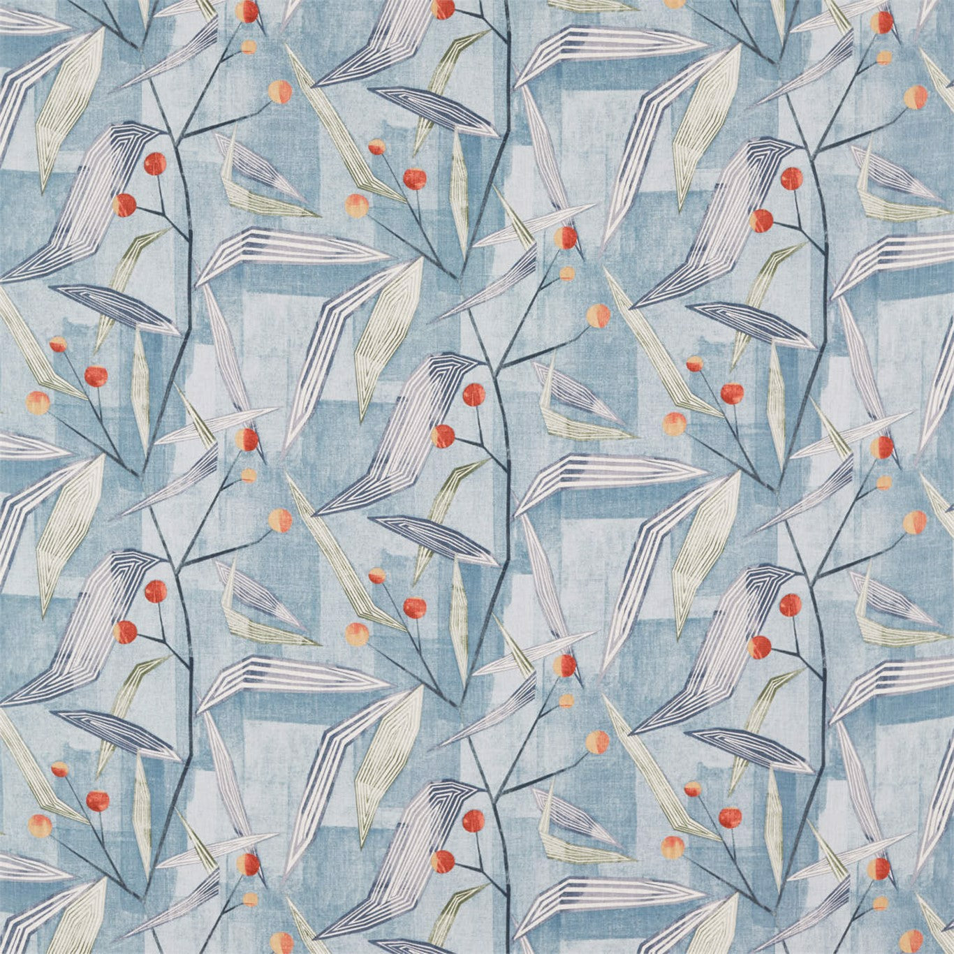 Entity Brick/Denim Fabric By Harlequin