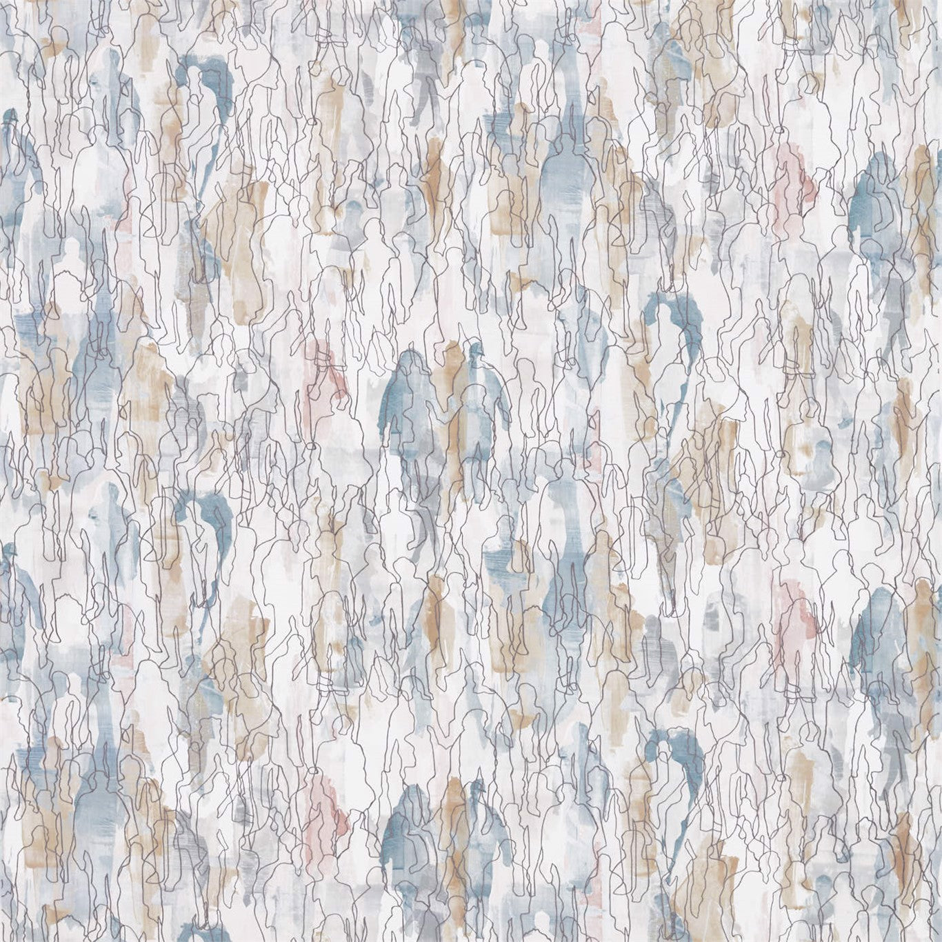 Multitude Seaglass/Chalk Fabric By Harlequin