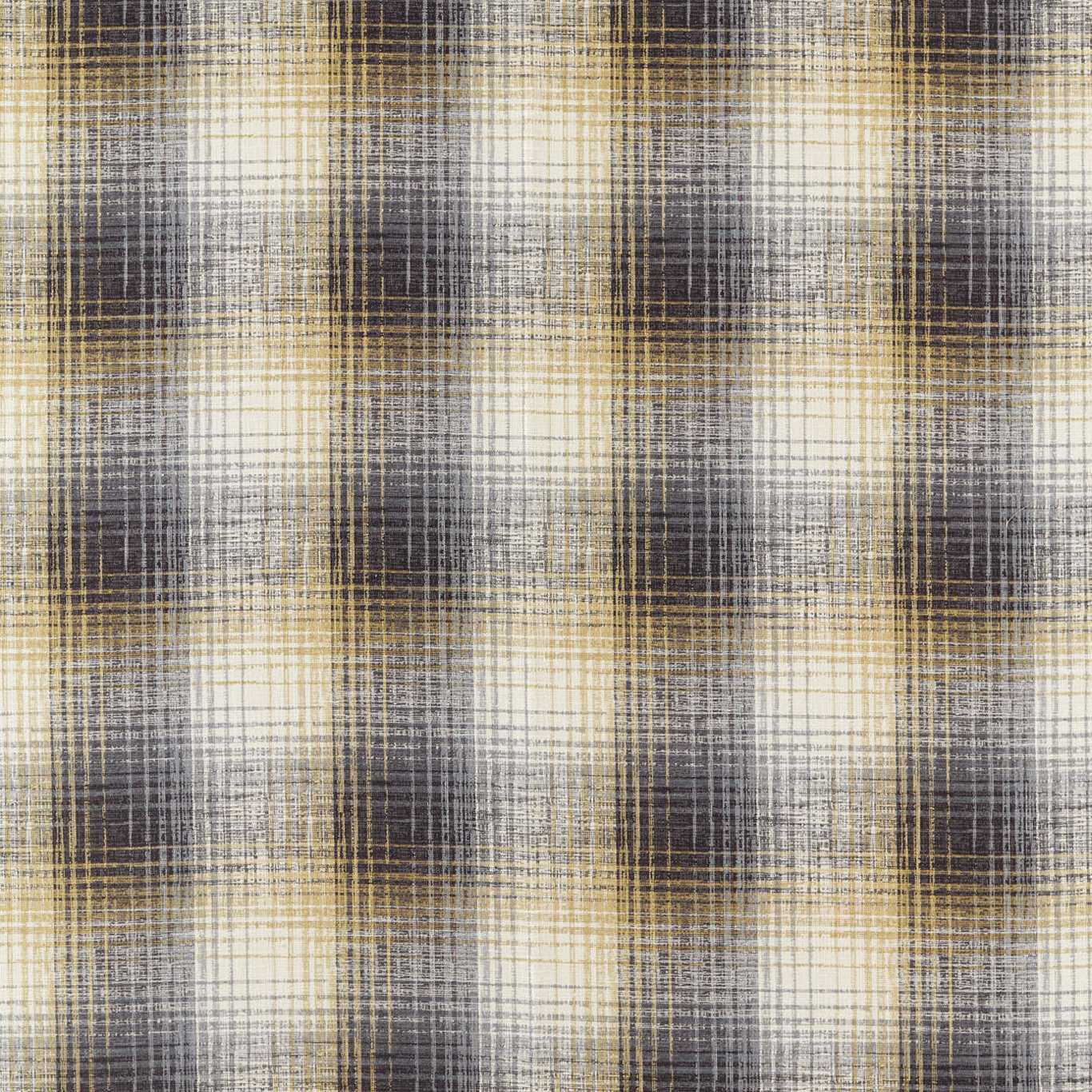 Hamada Charcoal/Gold Fabric By Harlequin