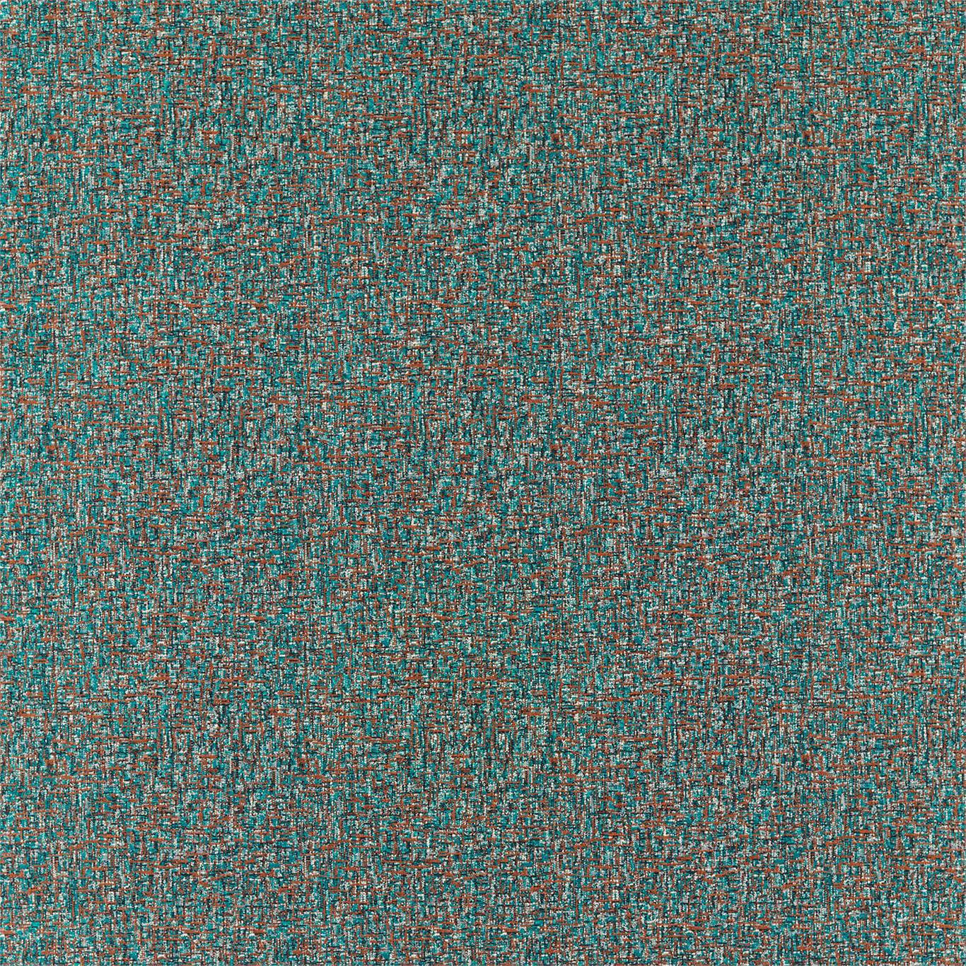 Nickel Teal/Rust Fabric By Harlequin