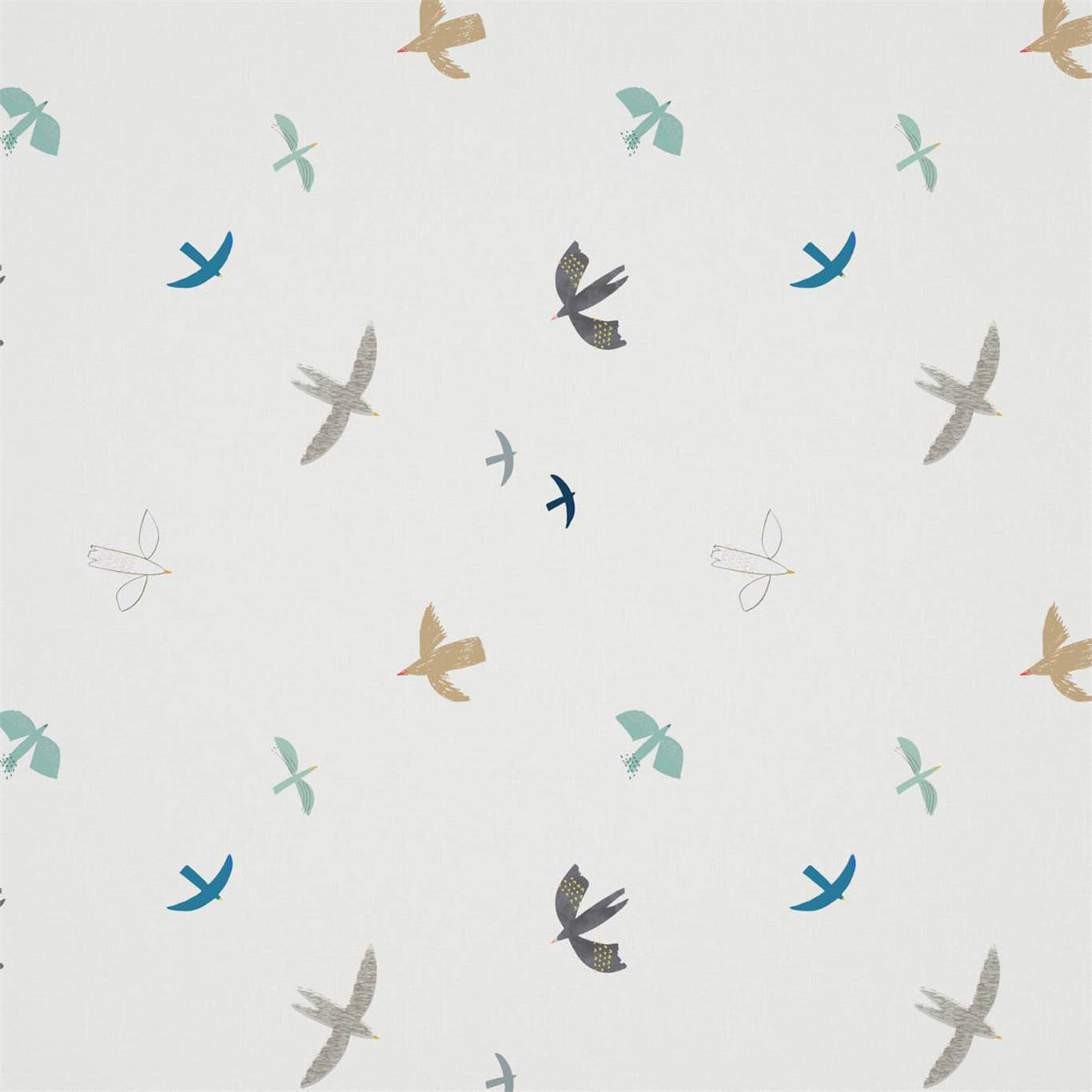 Skies Above Duck Egg/Linen Fabric By Harlequin