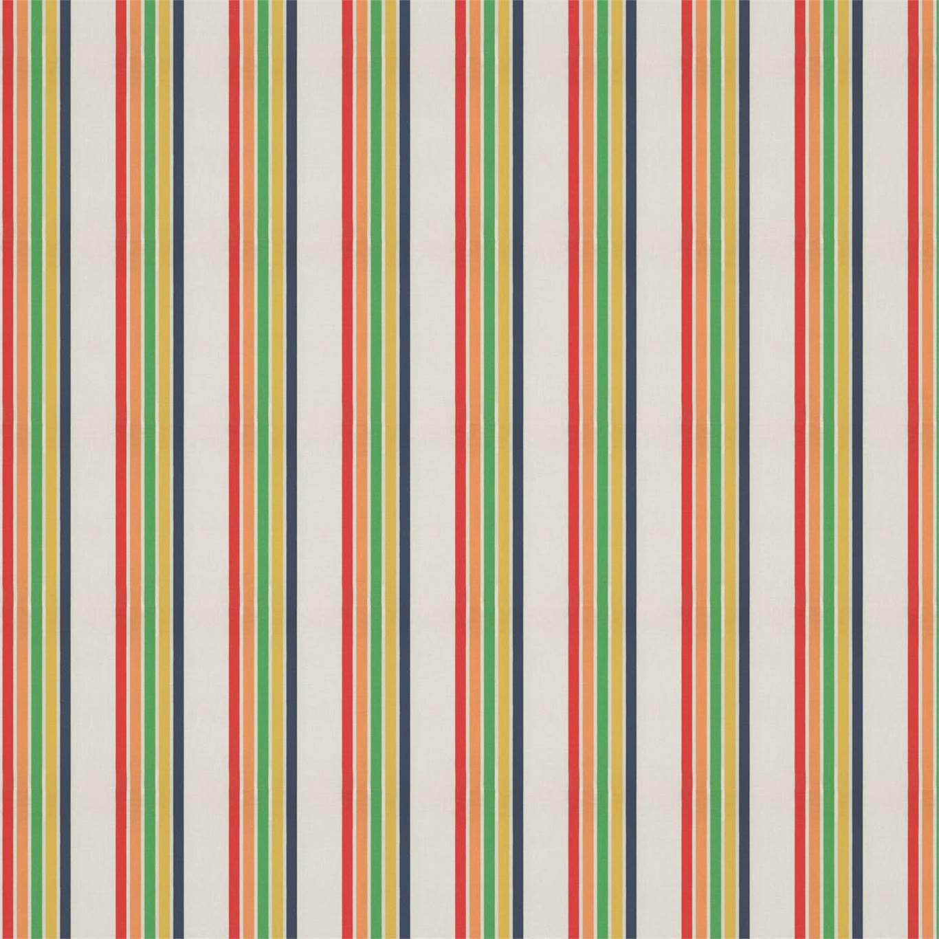 Helter Skelter Stripe Navy/Poppy/Apricot/Gecko Fabric By Harlequin