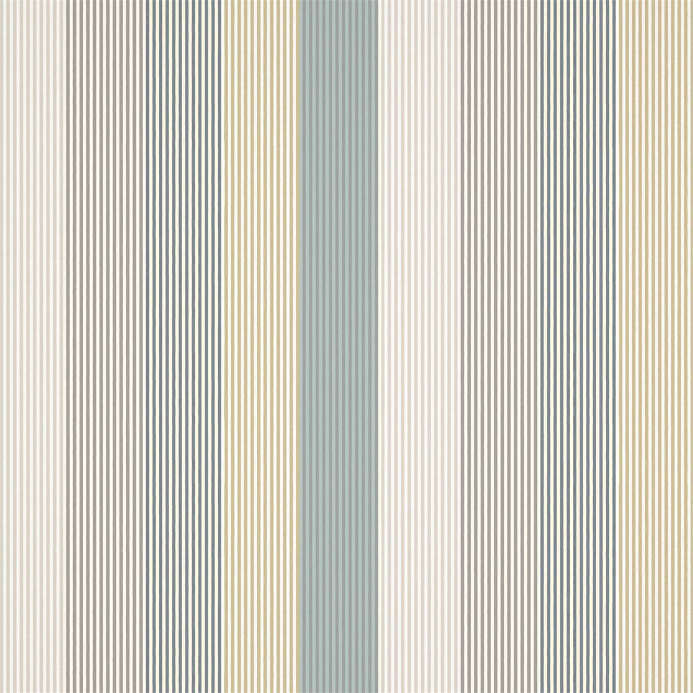 Funfair Stripe Calico/Cloud/Pebble/Duckegg Fabric By Harlequin