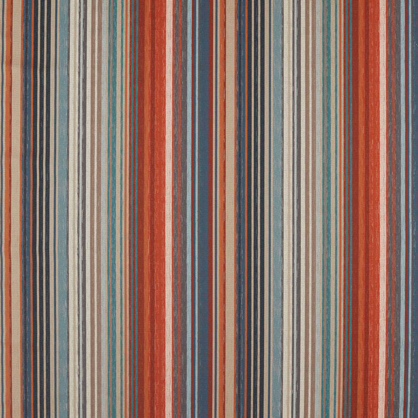 Spectro Stripe Teal/Sedonia/Rust Fabric By Harlequin