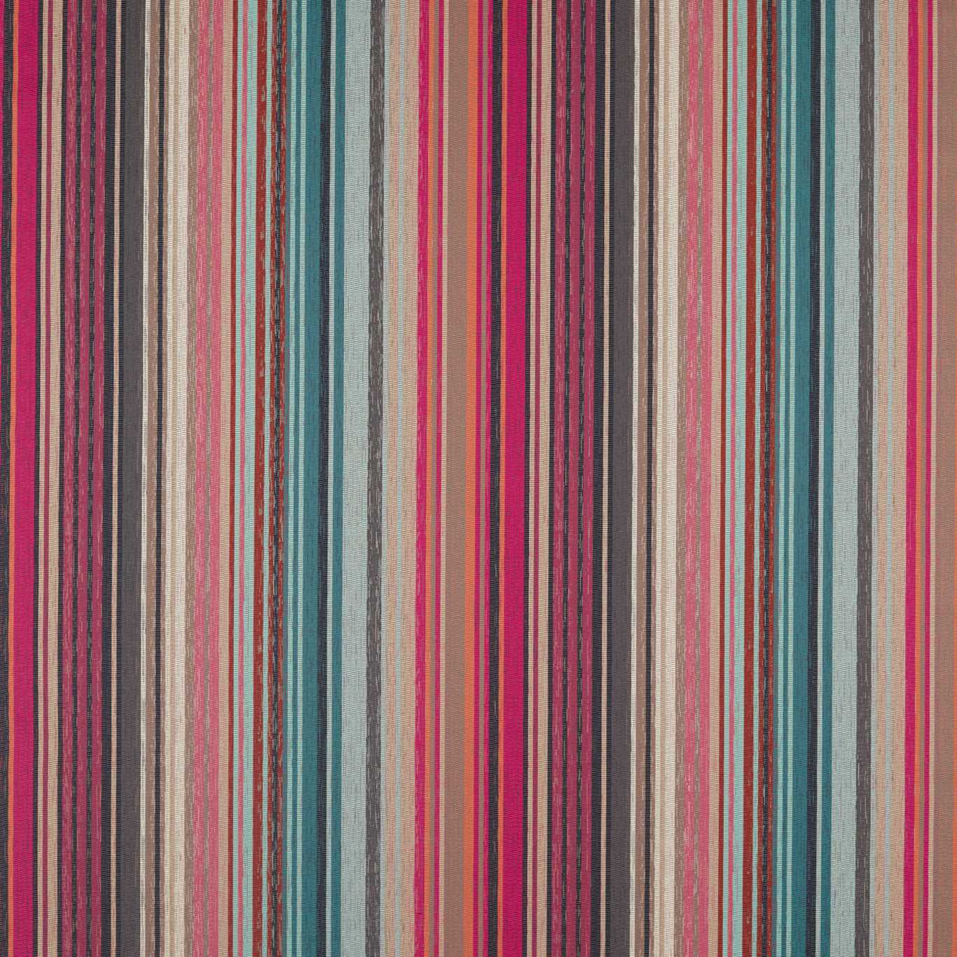 Spectro Stripe Cerise/Marine/Coral Fabric By Harlequin