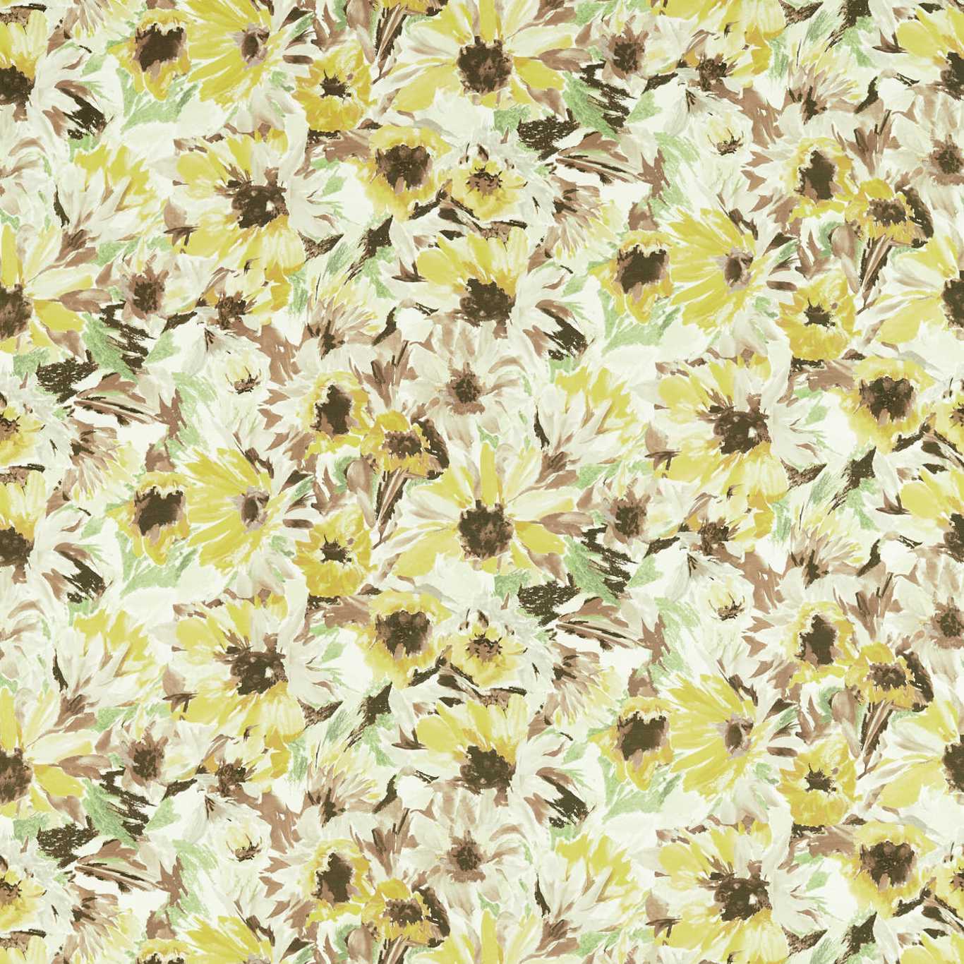 Helianthus Sunflower/Grass/Awakening Fabric By Harlequin