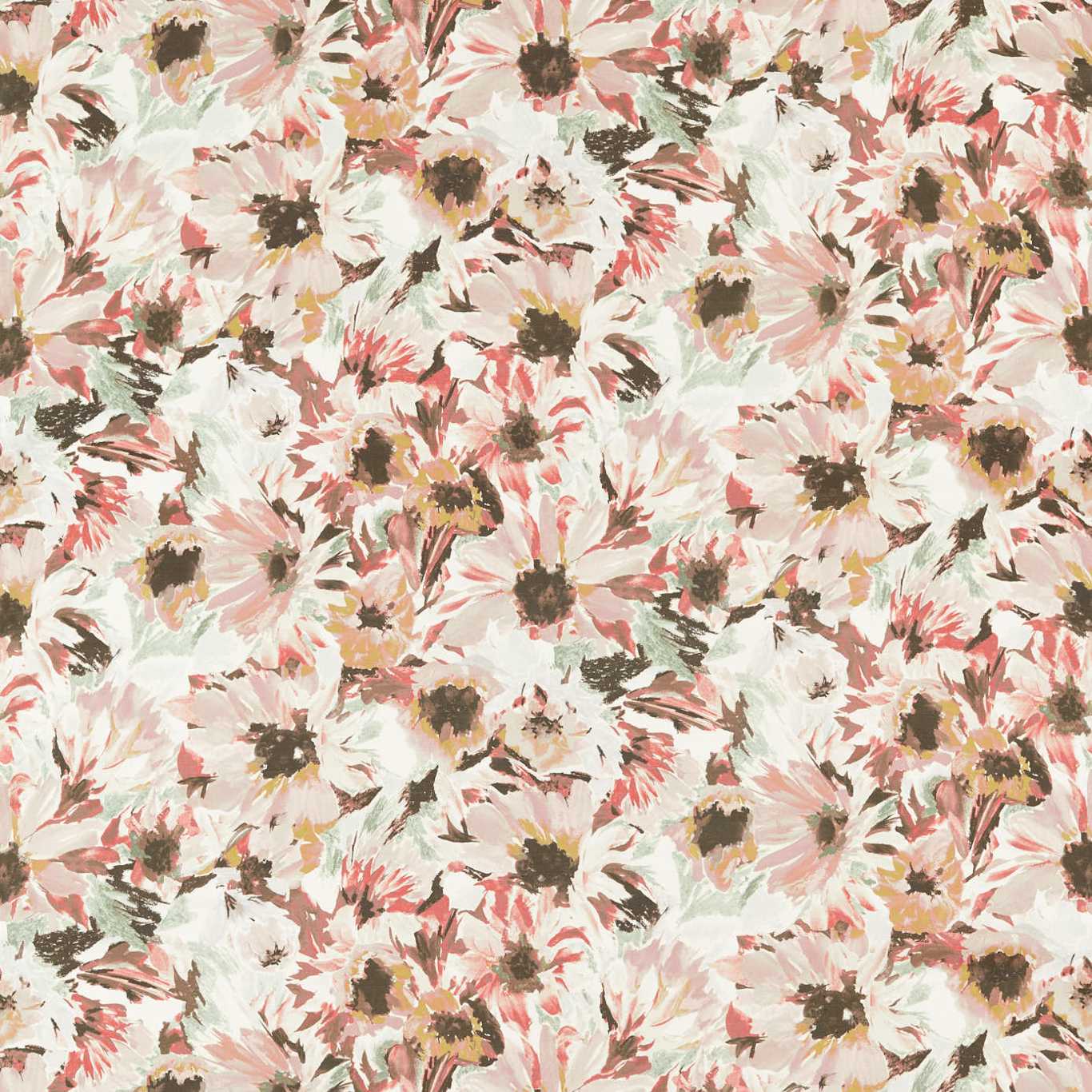 Helianthus Moonstone/Succulent/Bleached Coral Fabric By Harlequin