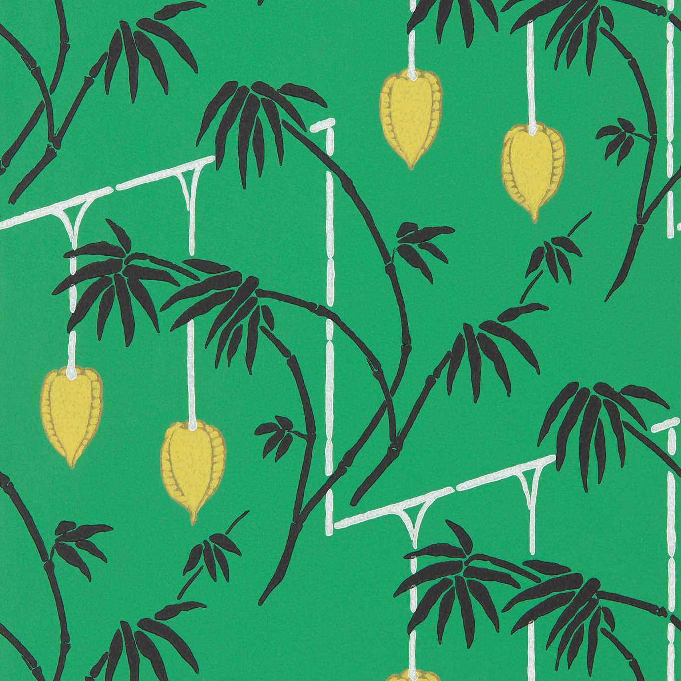 Kimiko Bottle Green/Chartreuse Wallpaper HQN3112938 by Harlequin