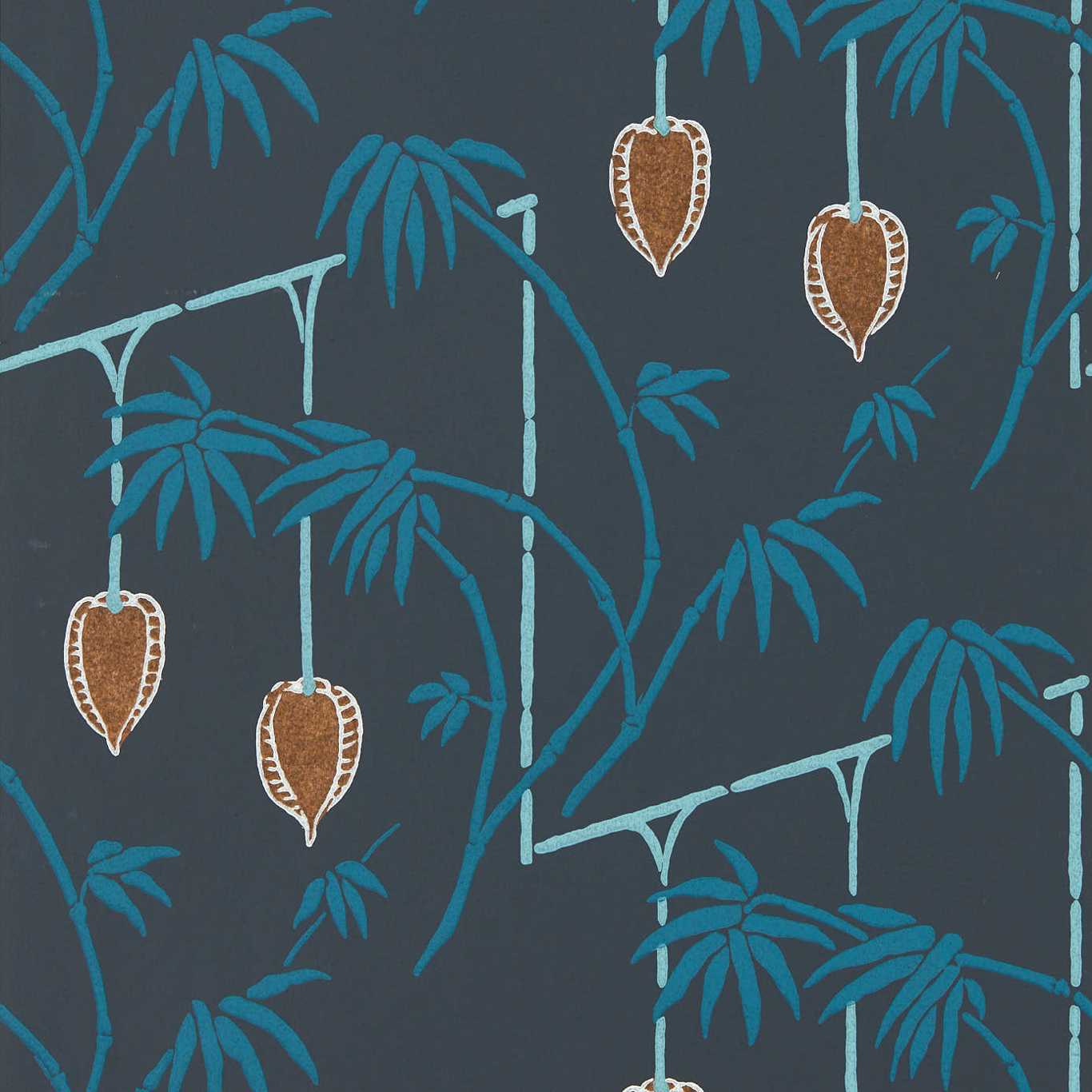 Kimiko Japanese Ink/Copper Wallpaper HQN3112940 by Harlequin