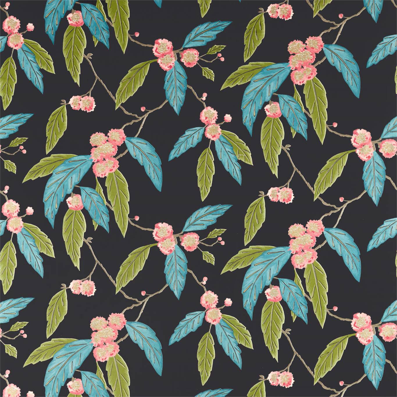 Coppice Cerise/Marine Fabric By Harlequin