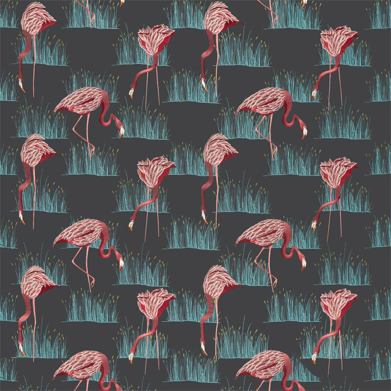 Salinas Azalea/Lagoon Fabric By Harlequin