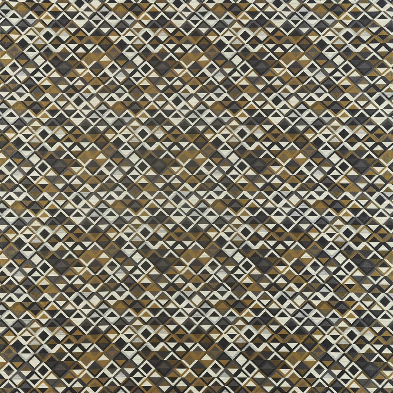 Boka Slate/Charcoal/Brass Fabric By Harlequin