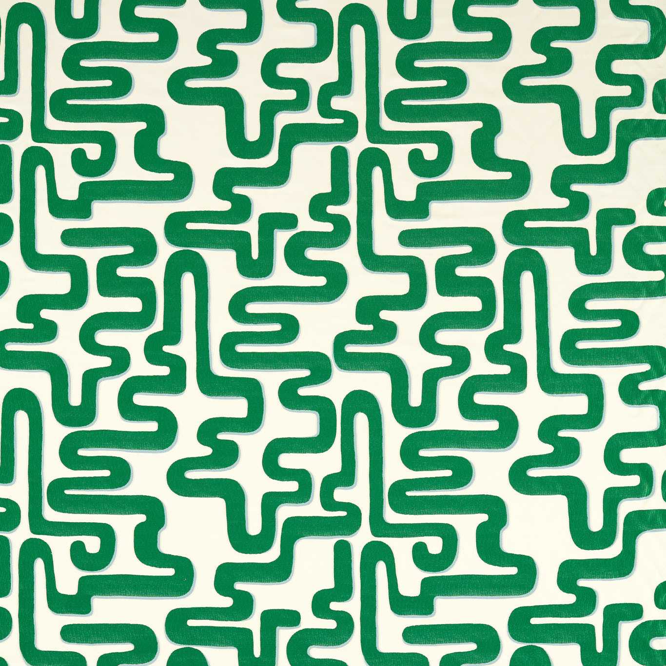 Meander Emerald/Aquamarine Fabric By Harlequin