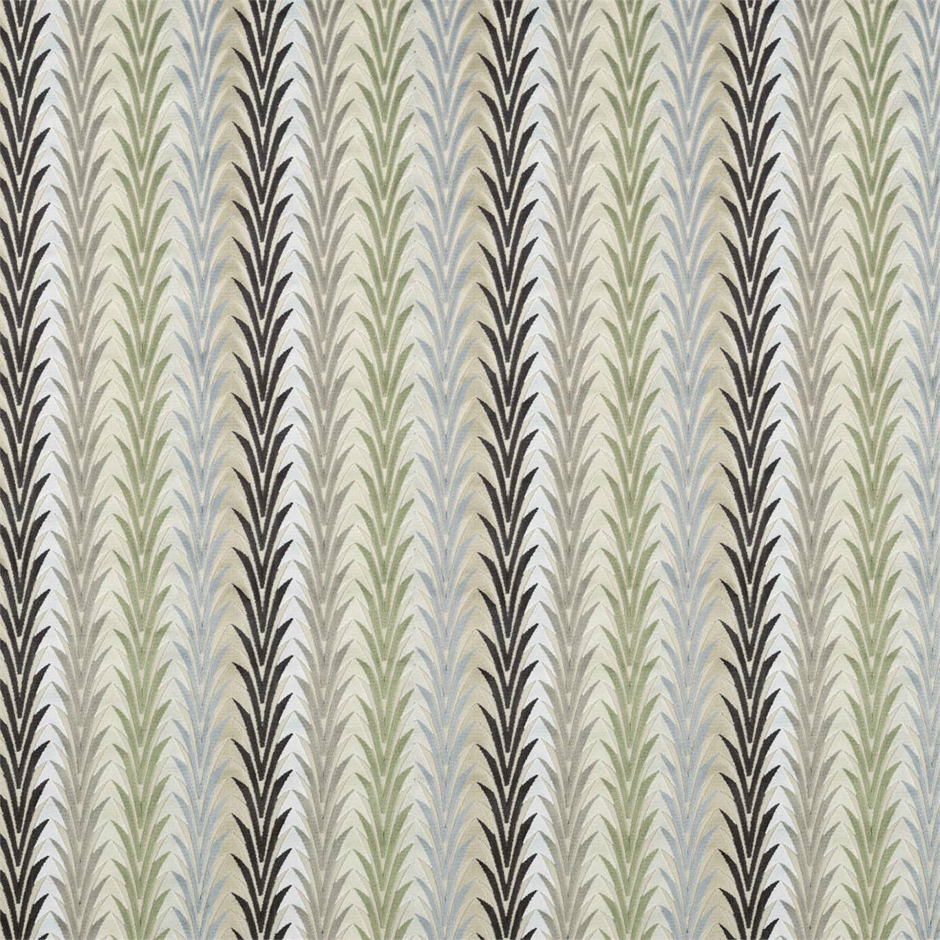 Velika Brass/Ebony/Glacier Fabric By Harlequin