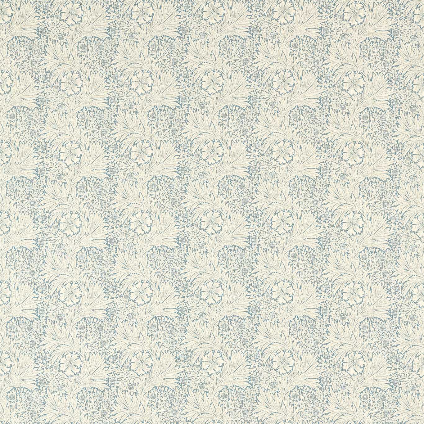 Marigold Mineral Blue Fabric By Morris & Co