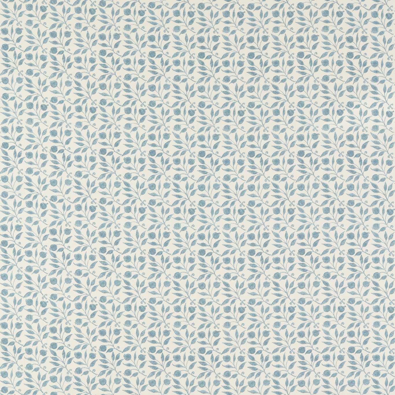 Rosehip Mineral Blue Fabric By Morris & Co