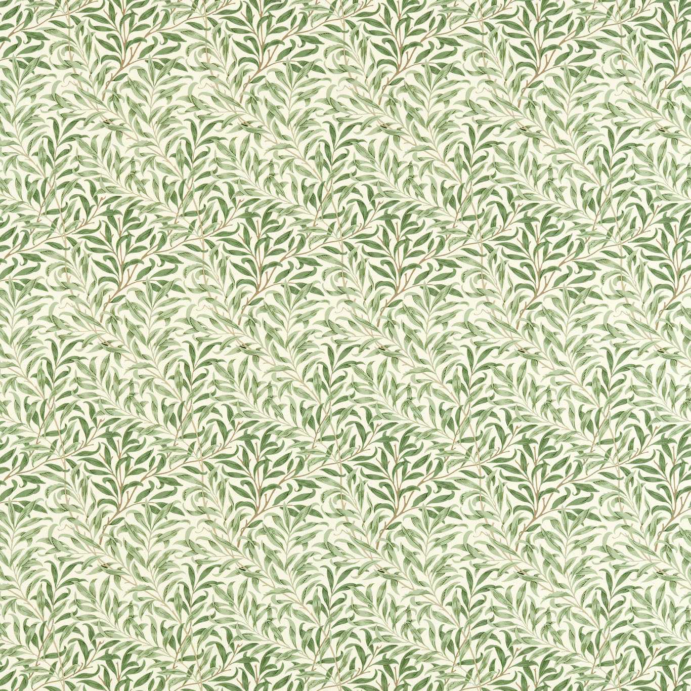 Willow Bough Sage Fabric By Morris & Co