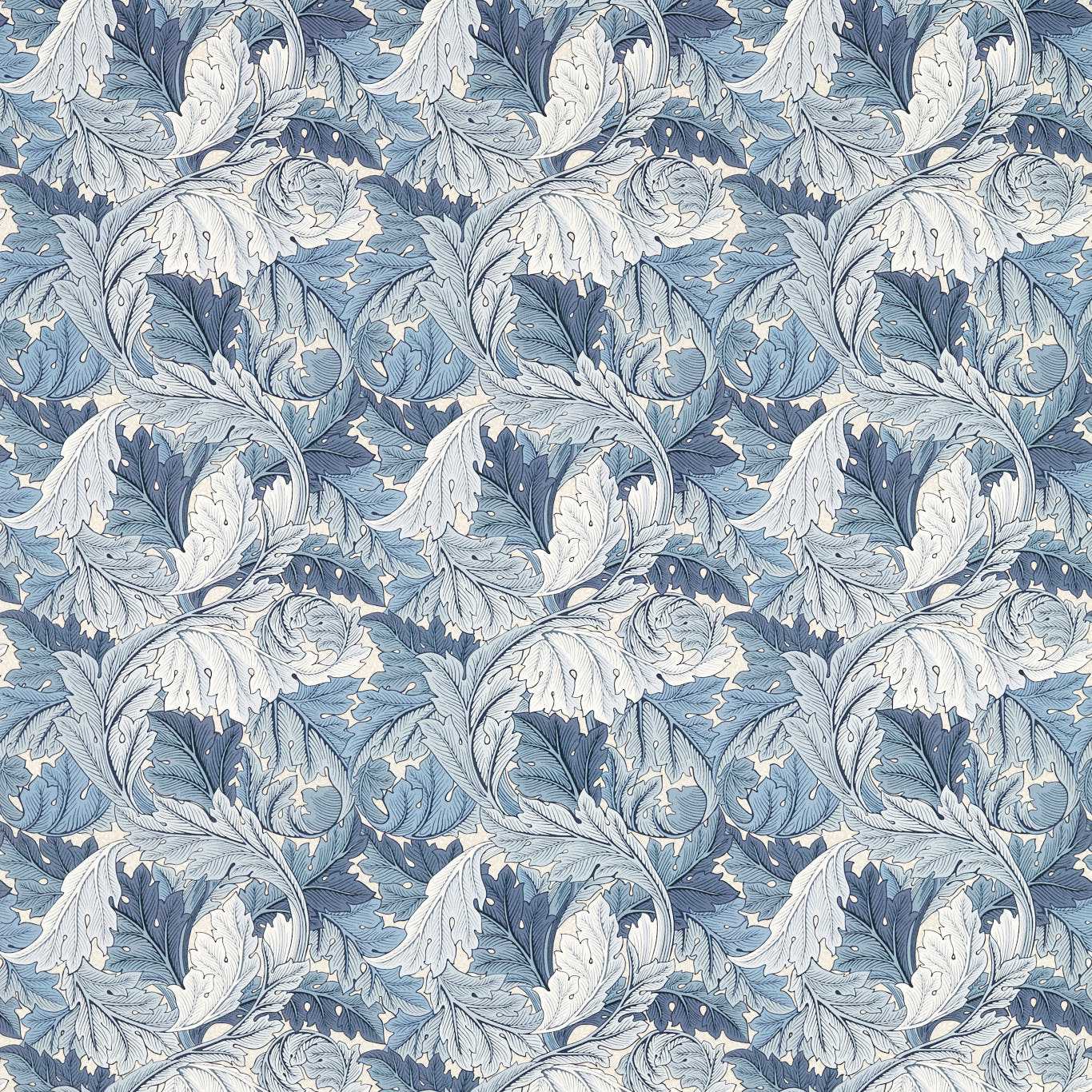 Acanthus Indigo Fabric By Morris & Co