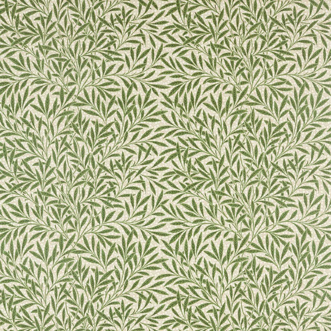 Emerys Willow Leaf Green Fabric By Morris & Co