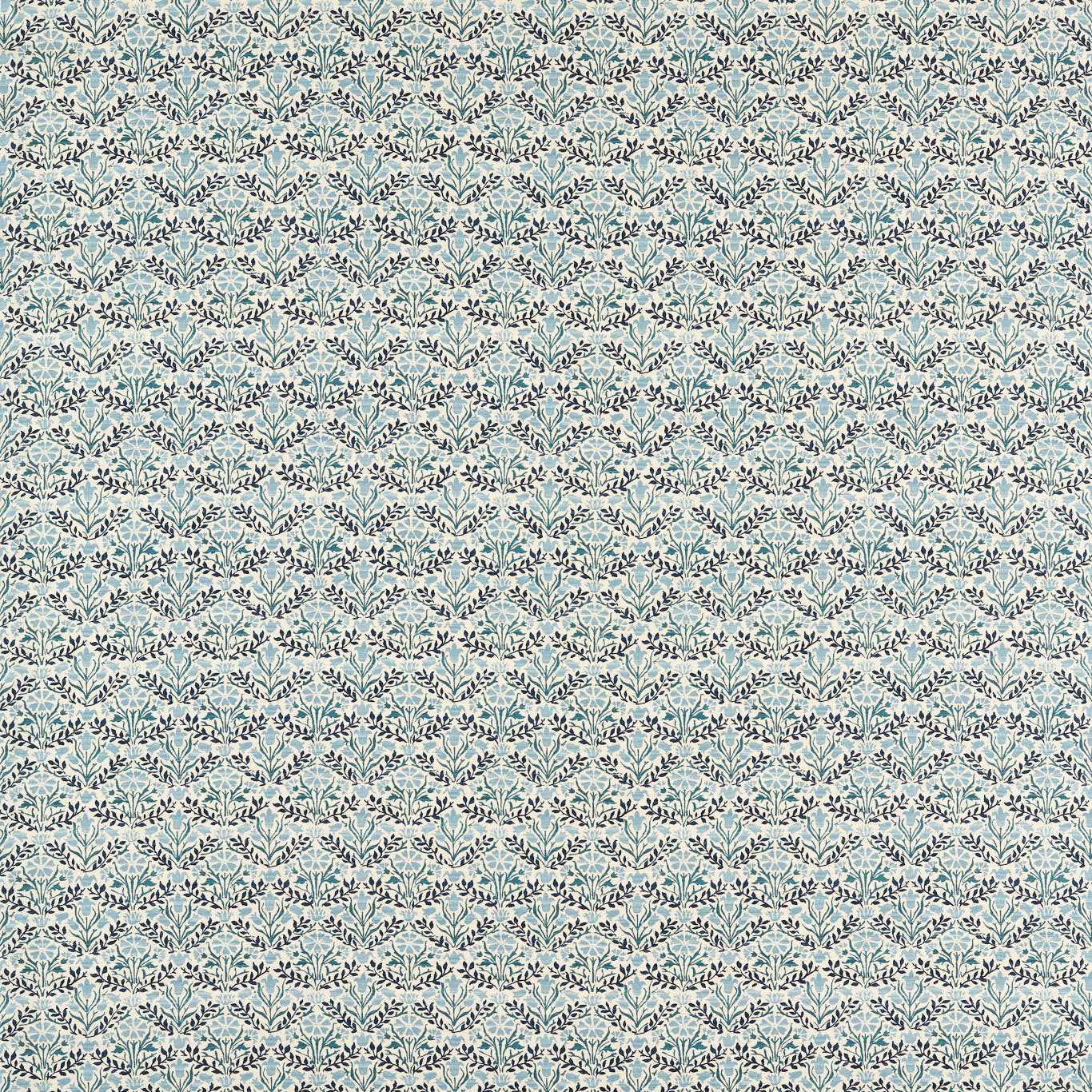 Bellflowers Mineral Blue Fabric By Morris & Co