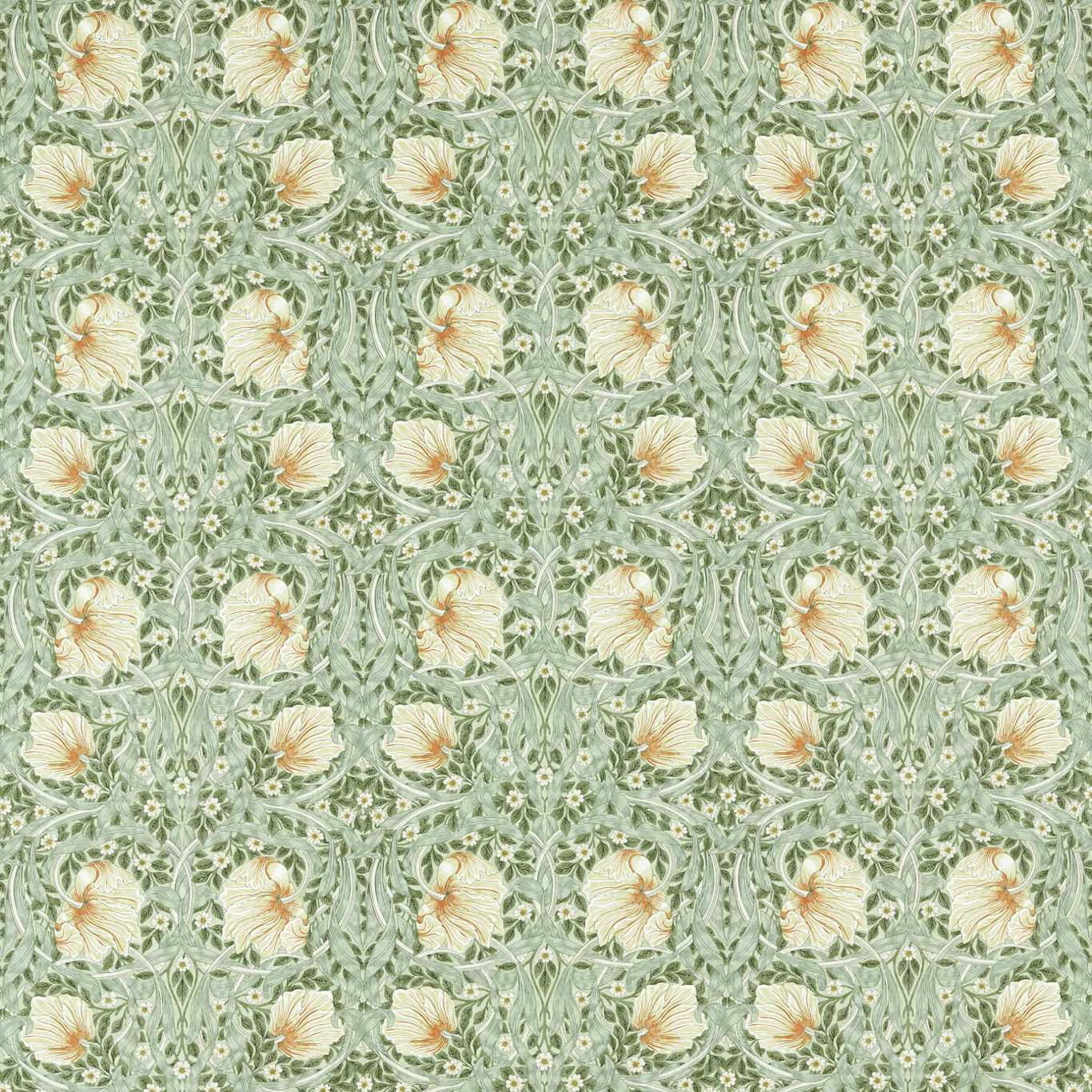 Pimpernel Bayleaf/Manilla Fabric By Morris & Co