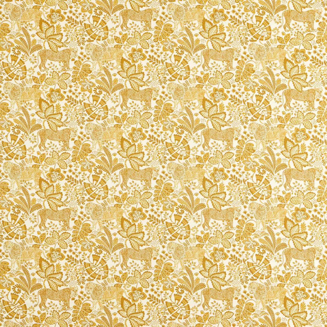 Rumble in the Jungle Pebble/Chai Fabric By Scion