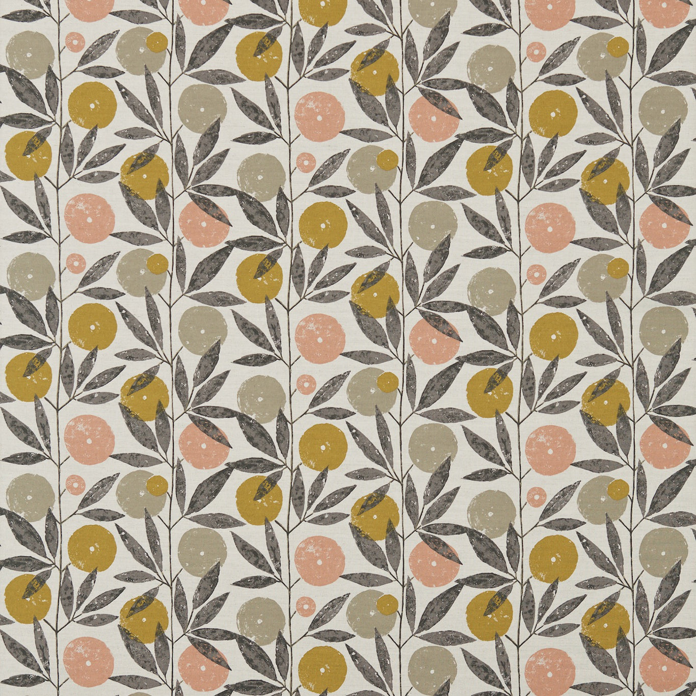 Blomma Toffee/Blush/Putty Fabric By Scion