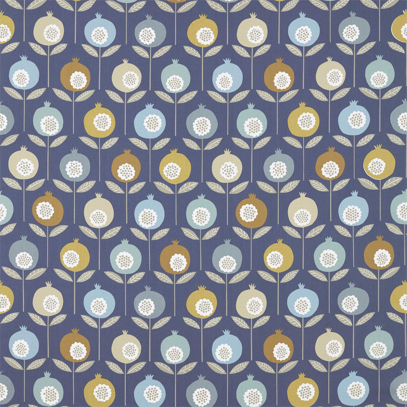 Pepino Sky/Cinnamon/Ink Fabric By Scion