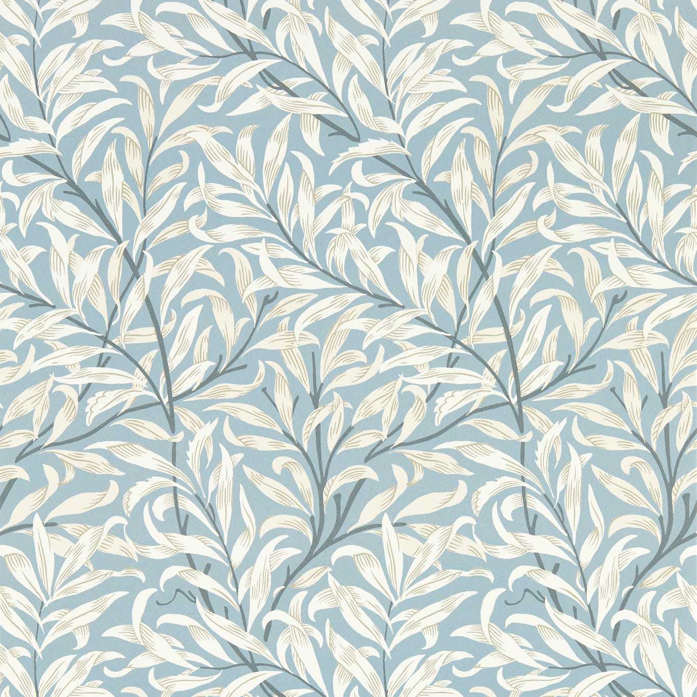 Willow Boughs Dove Wp Dove Wallpaper W0172/02 by Clarke & Clarke