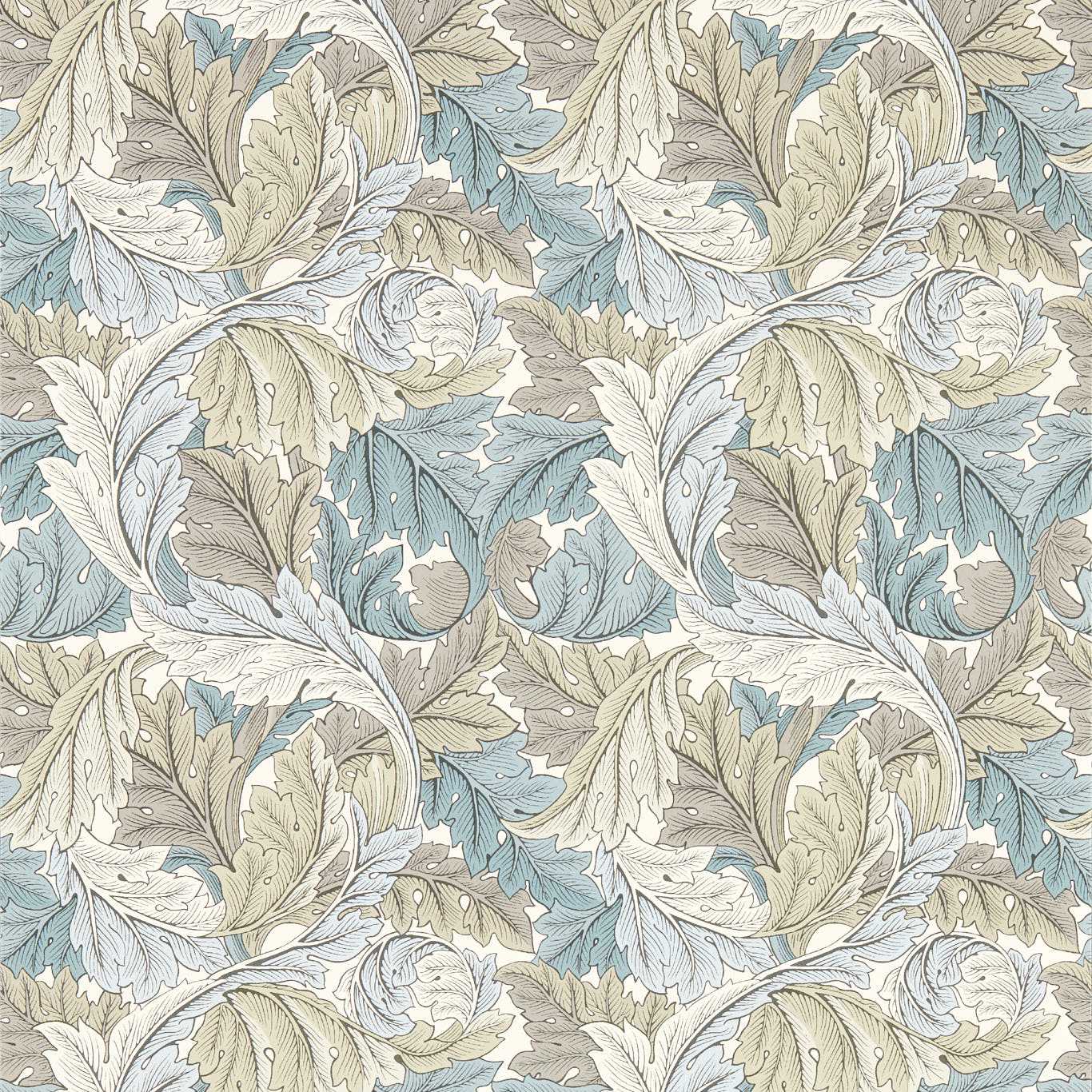 Acanthus Slate/Dove Wp Slate/Dove Wallpaper W0175/03 by Clarke & Clarke